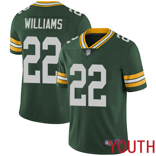 Green Bay Packers Limited Green Youth #22 Williams Dexter Home Jersey Nike NFL Vapor Untouchable->youth nfl jersey->Youth Jersey